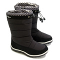 Cizme eco imblanite Negru-Alb