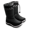 Wojtylko® Cizme eco imblanite Negru-Alb-211657