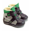 Wojtylko® Ghete piele eco imblanite gri-verde 200881