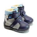 Wojtylko® Ghete piele eco imblanite gri-bleu 200882
