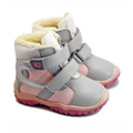 Wojtylko® Ghete piele eco imblanite gri 200481