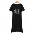 Glo-Story® Tricou rochie negru 603261