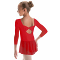 Body cu fusta tull gimnastica & dans clasic Rosu 1708