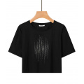 Glo-Story® Tricou negru scurt 604618