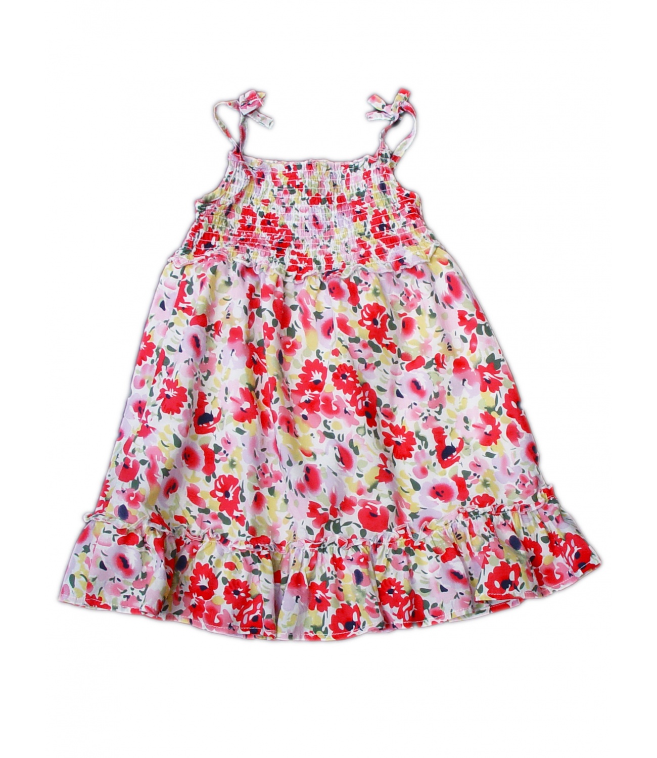 Rochie Alb print rosu