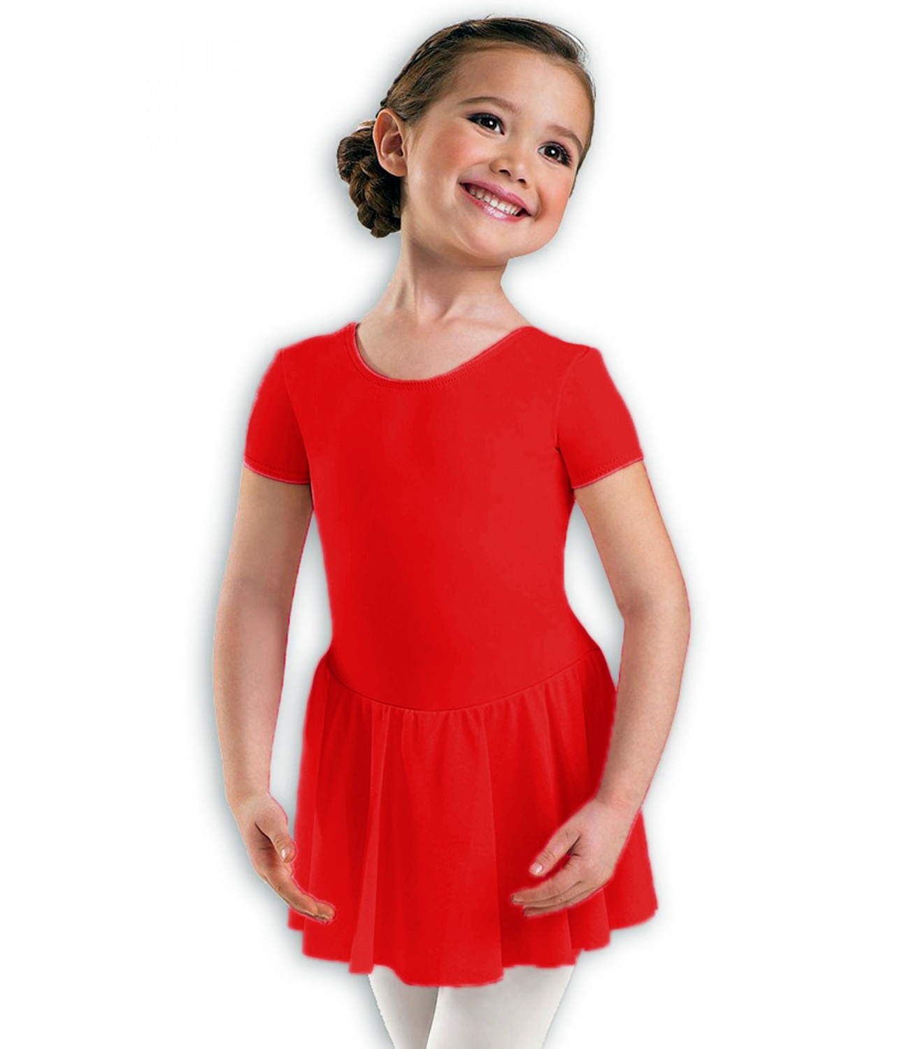 Body cu fusta bumbac gimnastica & dans Rosu 1111