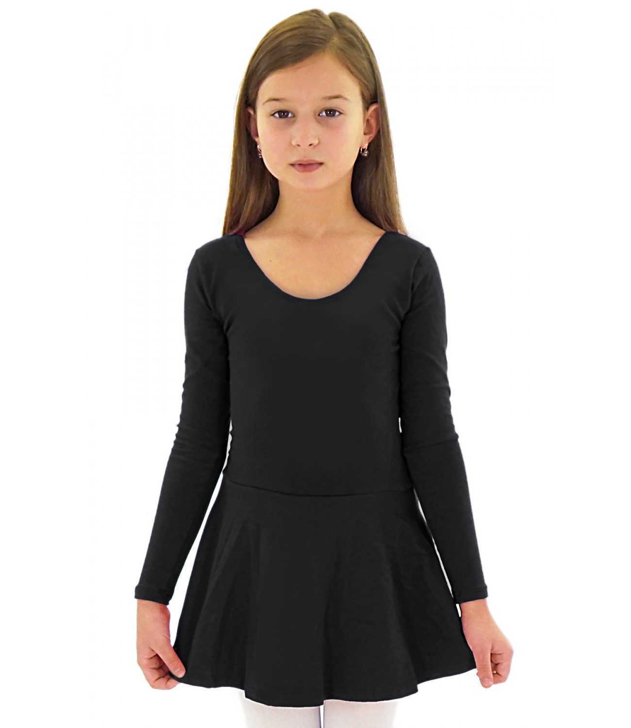 Body cu fusta bumbac gimnastica & dans Negru 1700