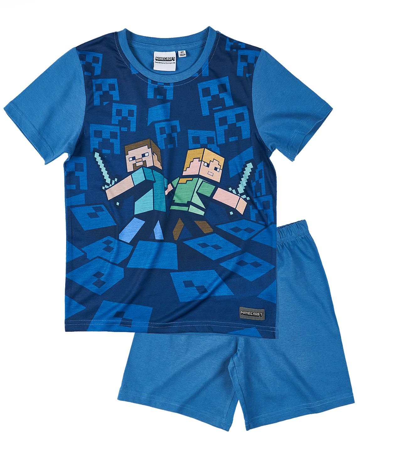 Minecraft® Pijama vara Albastru