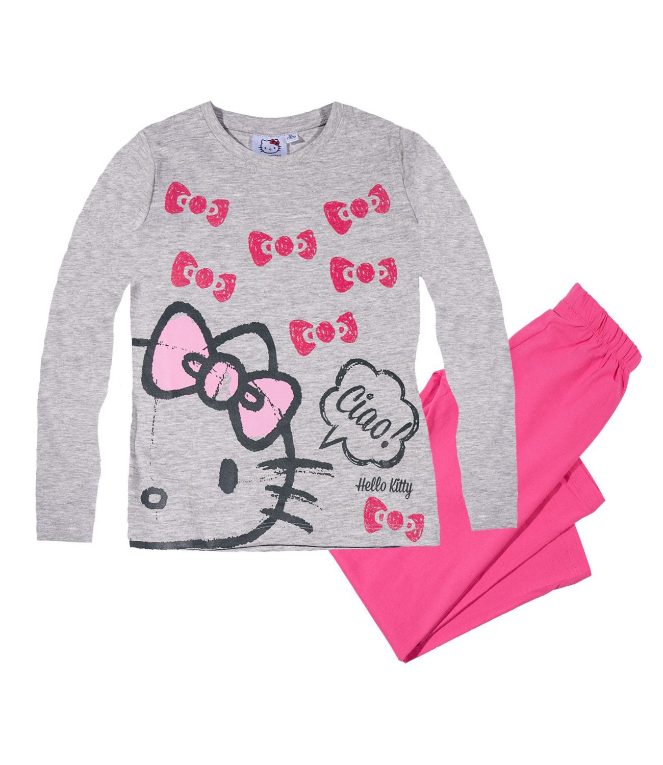 gray revenge Oriental Fete :: Pijamale :: Pijamale pantaloni lungi :: Hello Kitty® Pijama Gri
