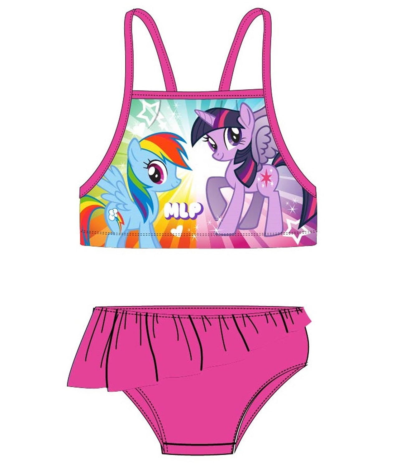 My Little Pony® Costum de baie 2 piese Ciclam 446581