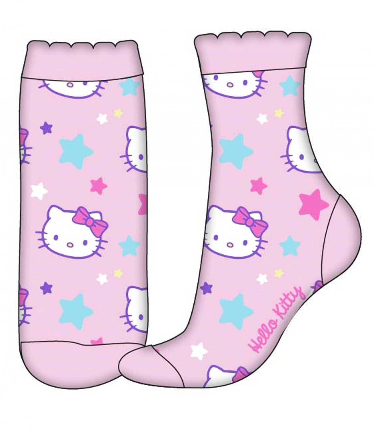 Hello Kitty® Sosete normale roz 580231