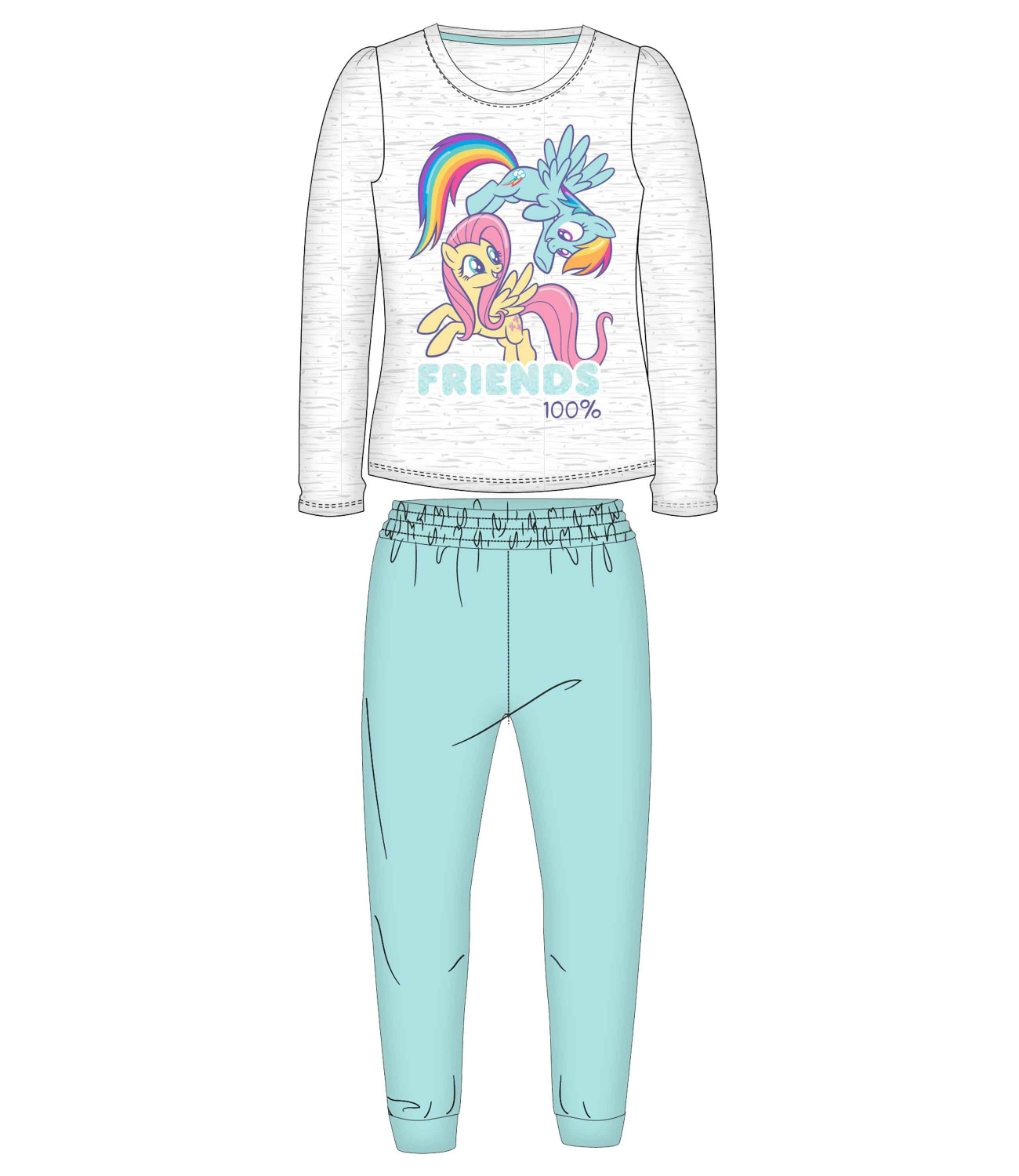My Little Pony® Pijama fete gri turcoaz 541301