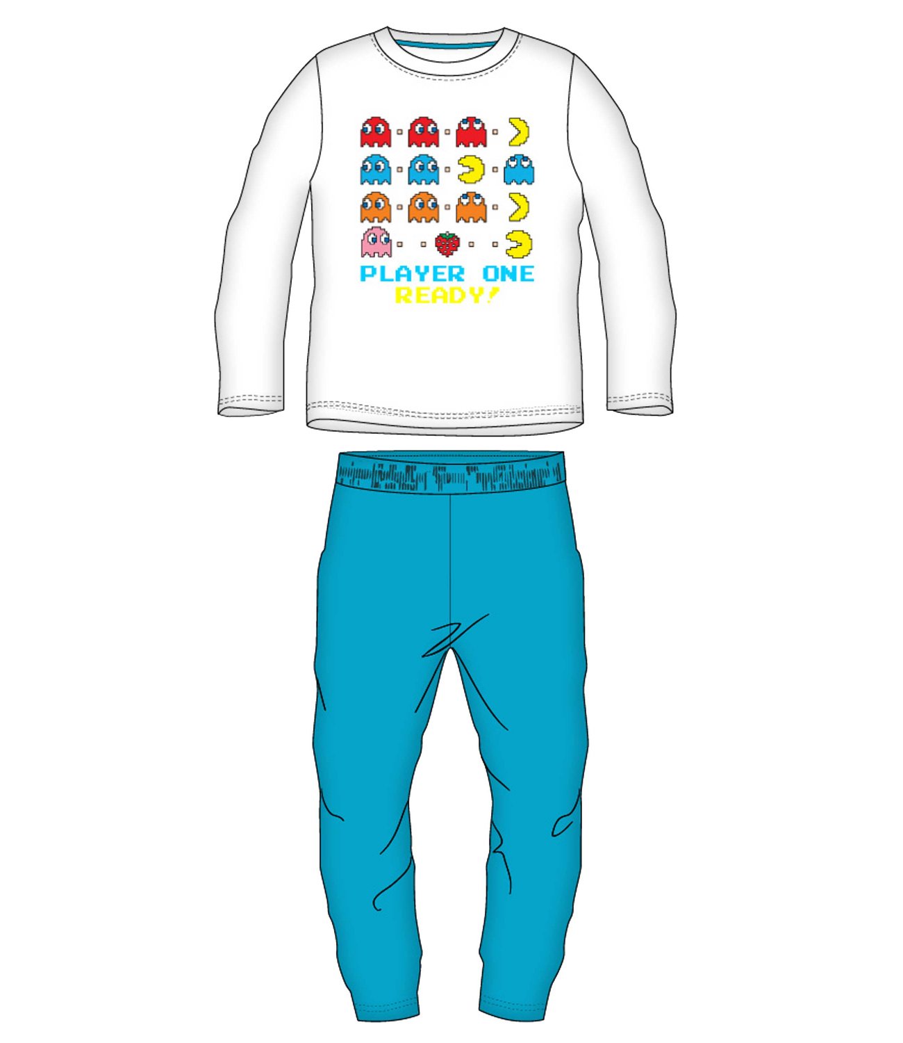 Pac-Man® Pijama Alb-albastra 171787