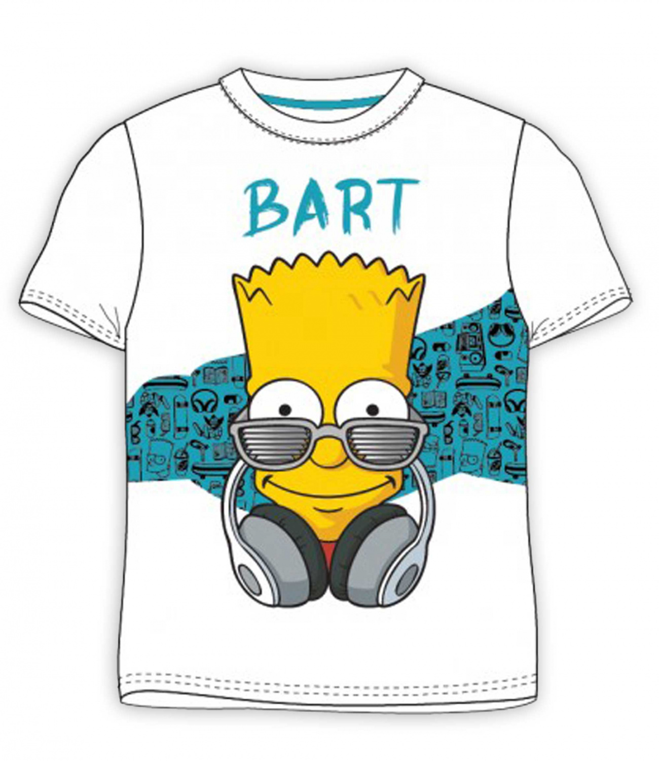 The Simpsons® Tricou Bart Alb 366331