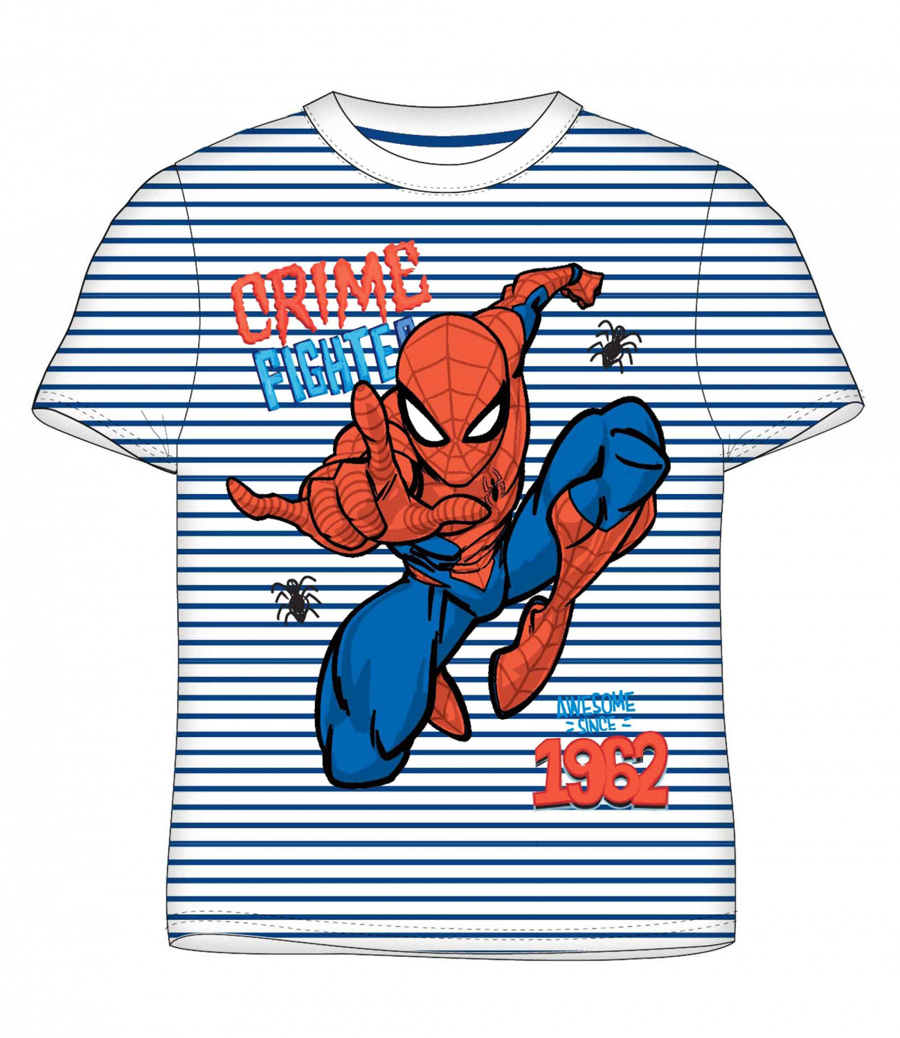 Spider-Man® Tricou alb dungi bleumarin 894585