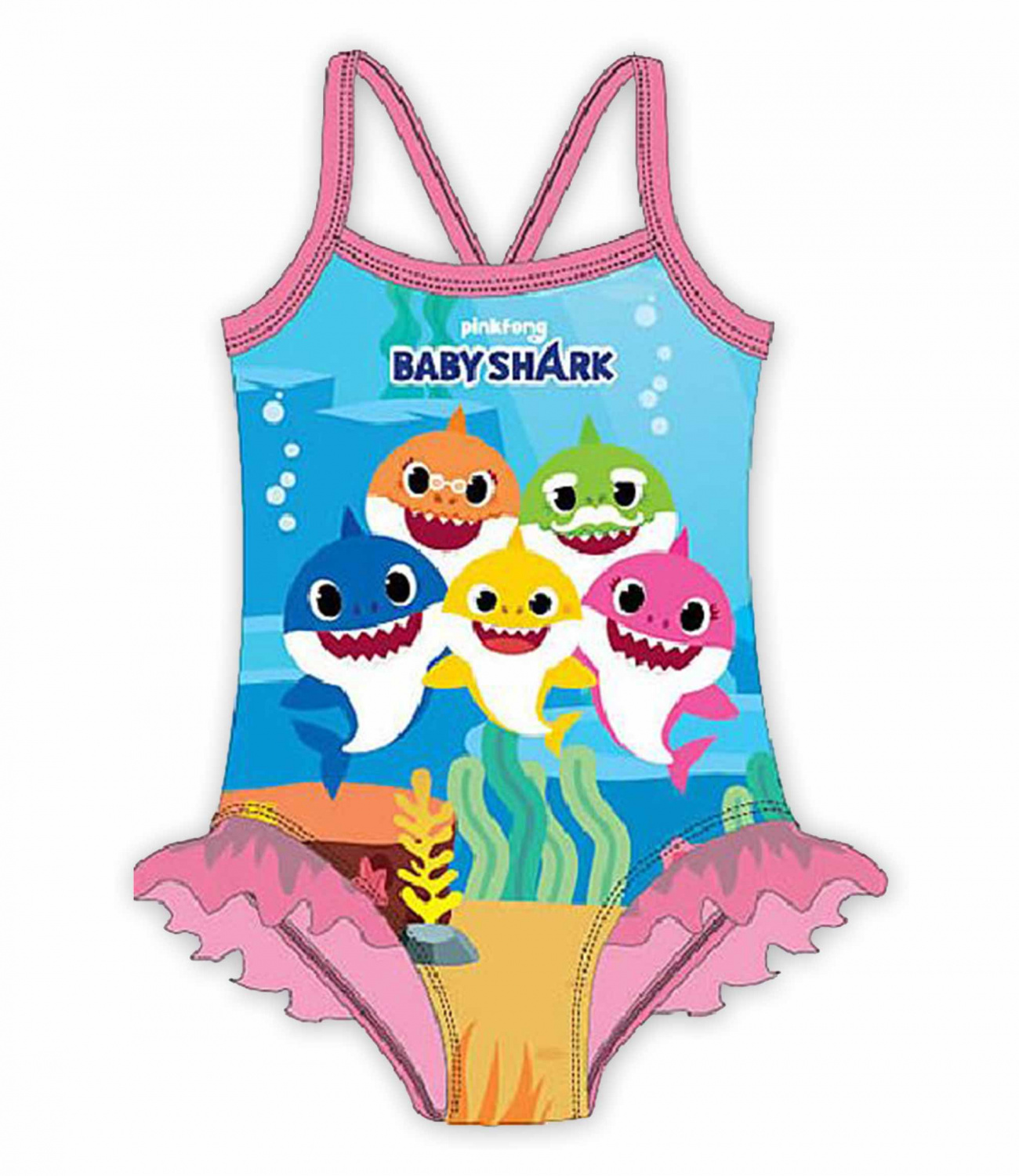 Baby Shark® Costum de baie intreg roz 210311