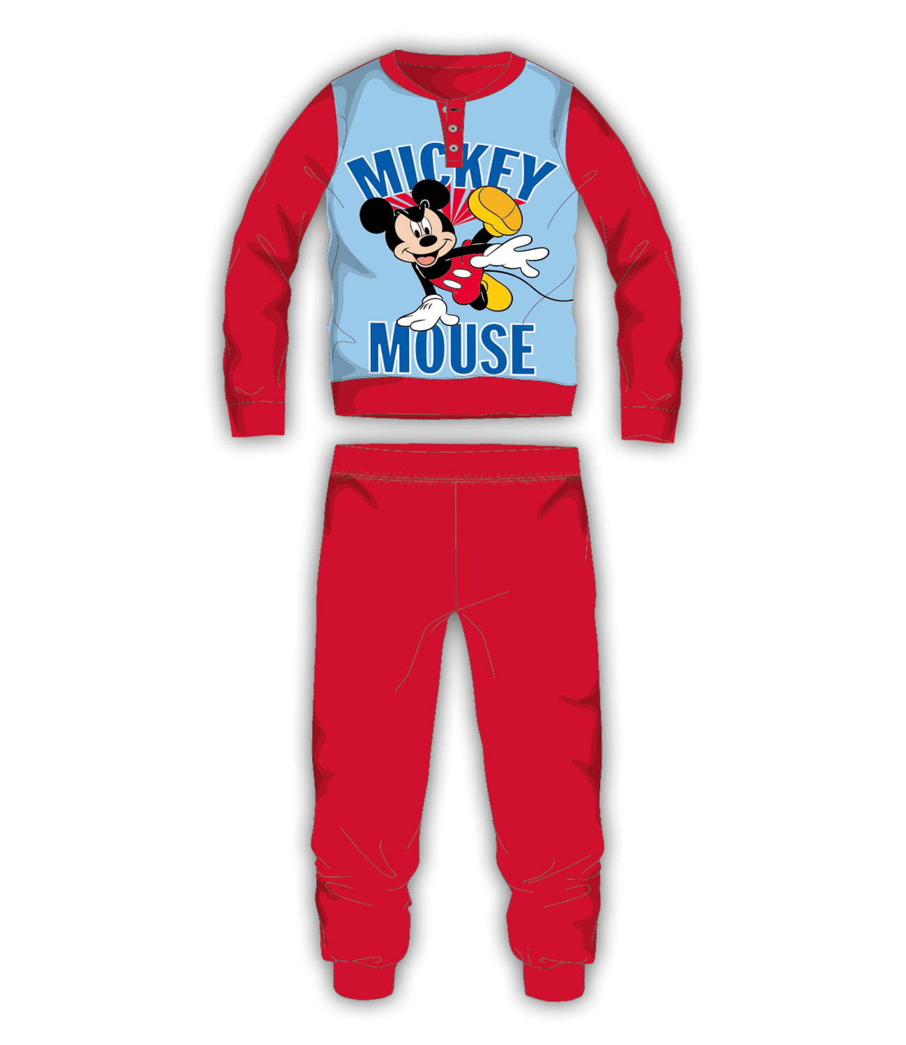Mickey® Pijama bumbac rosie 191760