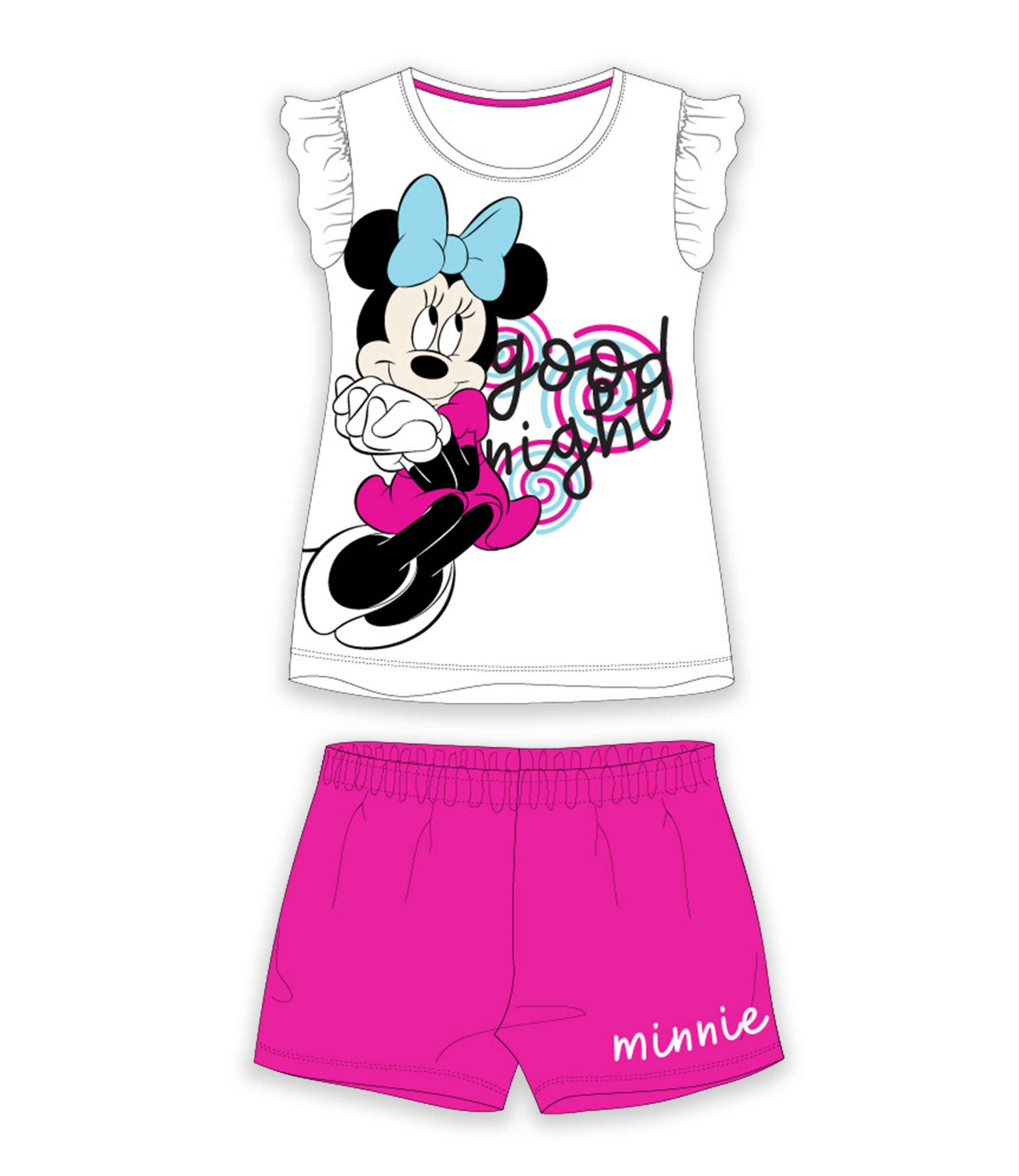 Minnie® Pijama de vara alb-ciclam 961510