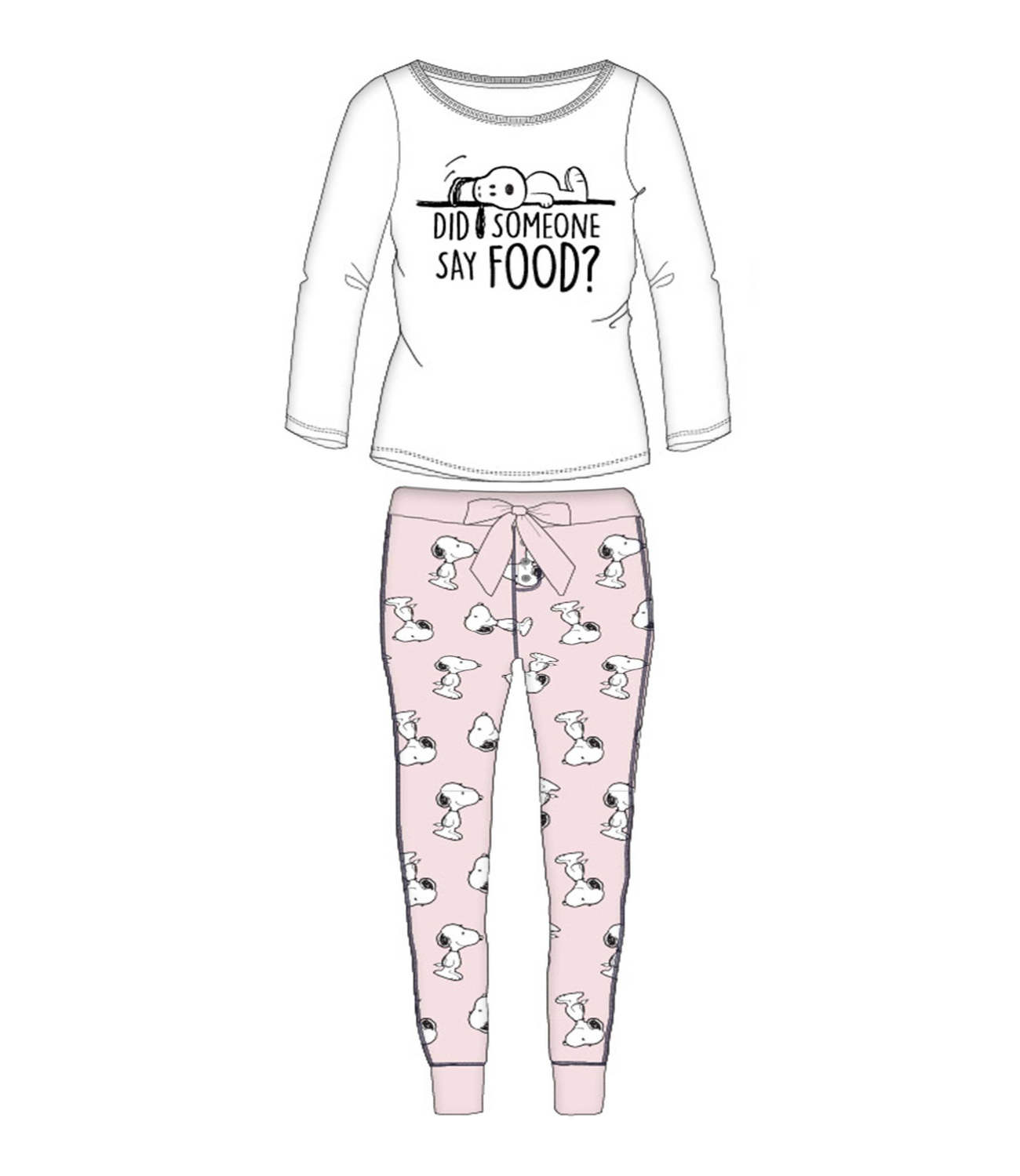 Snoopy® Pijama alb-roz 113233