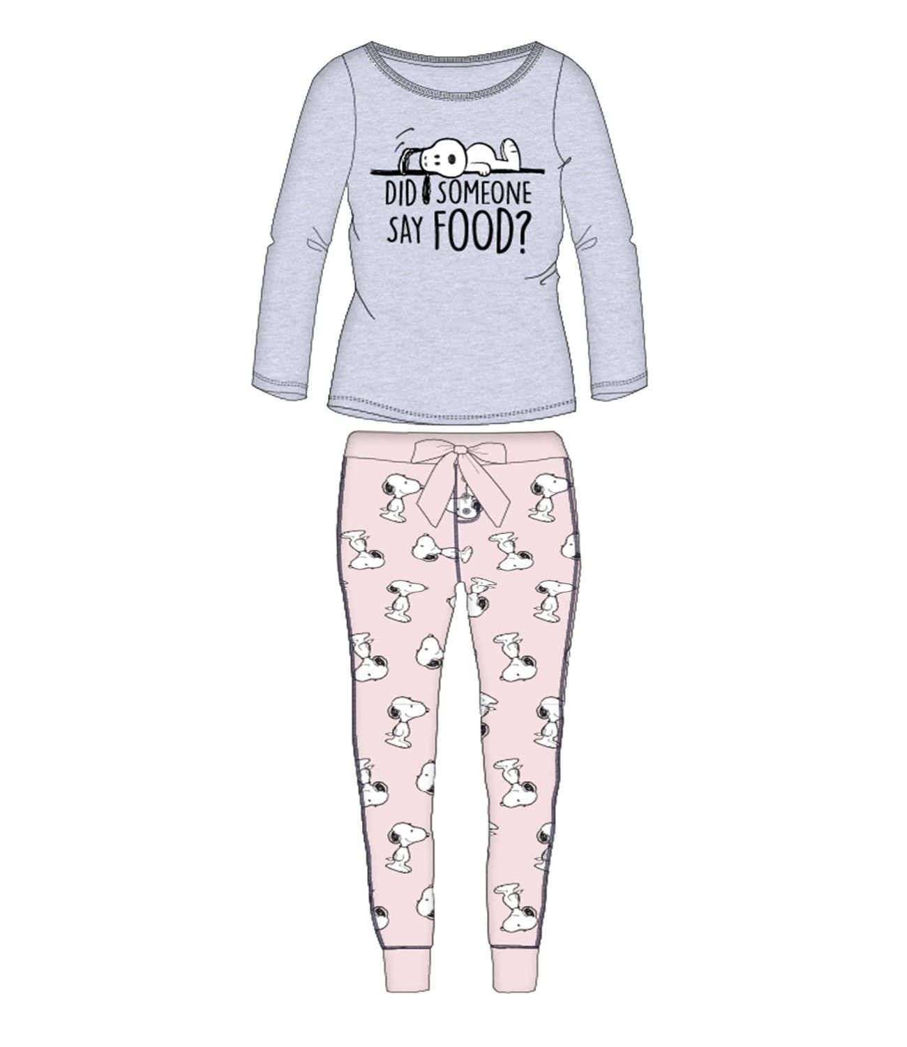 Snoopy® Pijama gri-roz 113234