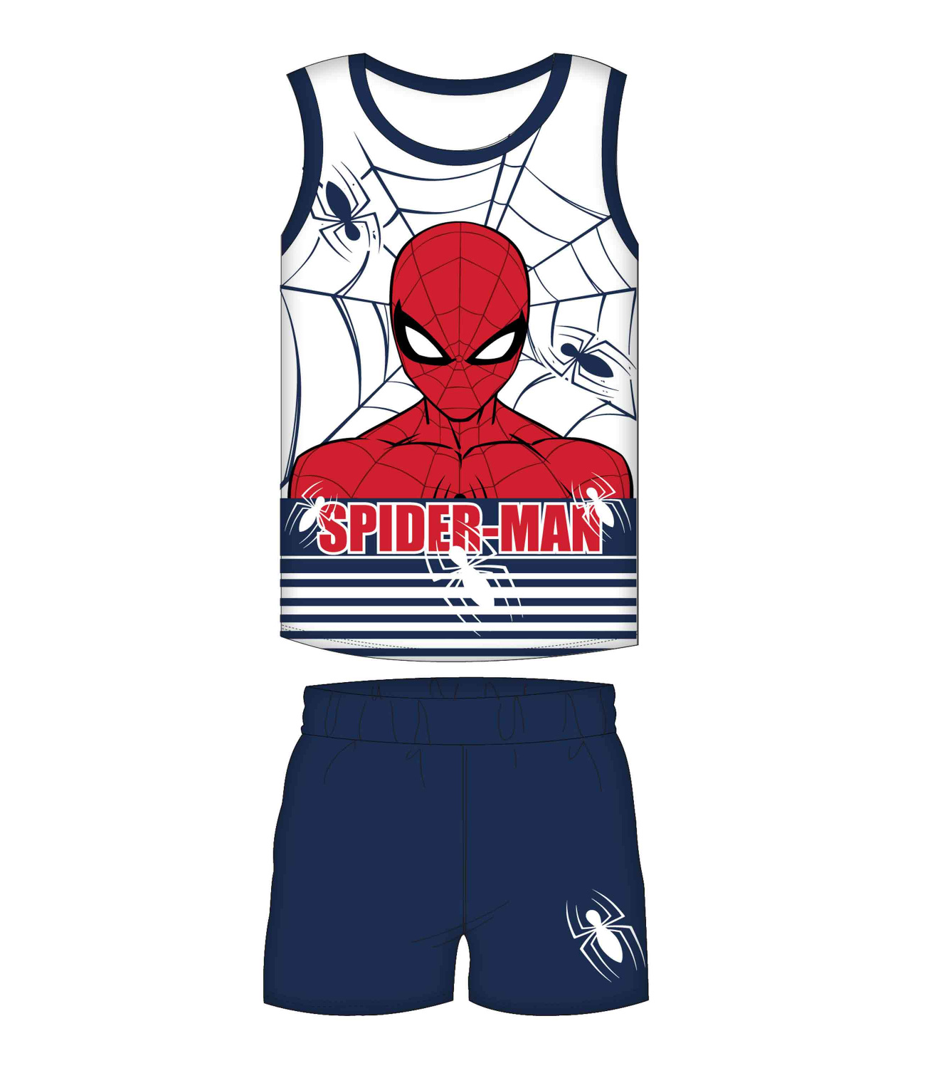 Spider-Man® Pijama vara alb-bleumarin 118888
