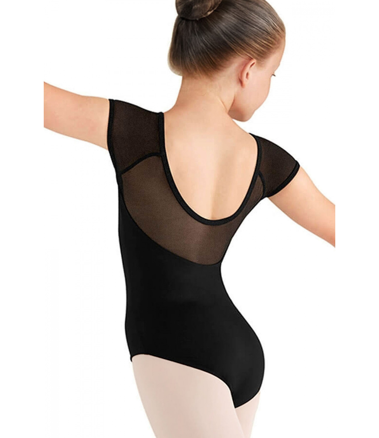 Body gimnastica & dans Negru Spandex dublat 11061