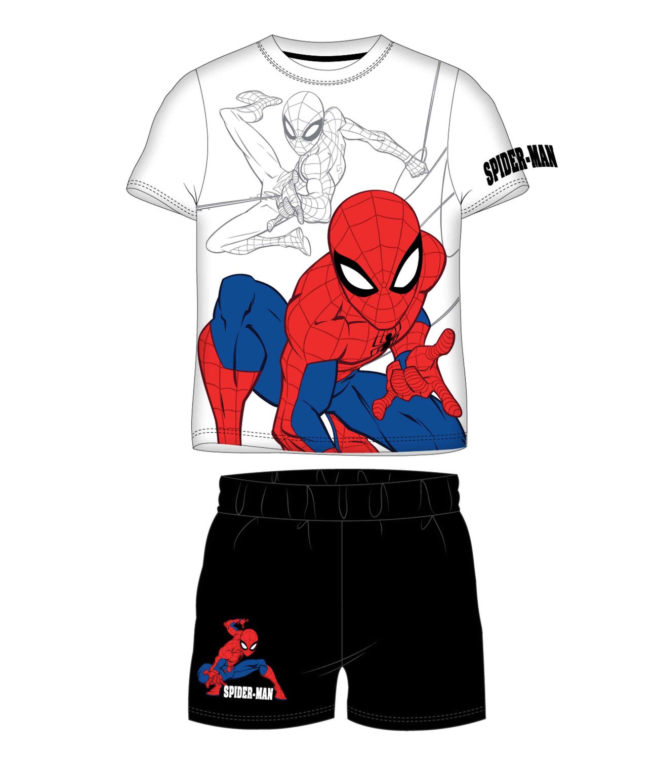 Spider-Man® Pijama alb-negru 217567