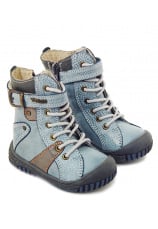 Viggami® Ghete piele imblanite  Bleu