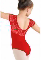 Body gimnastica & dans  Rosu dantelat 11061