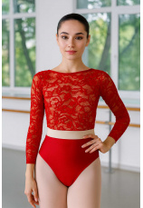 Body gimnastica & dans Rosu Dantelat 1623