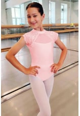 Body gimnastica & dans Roz spandex Dantelat D. 18121