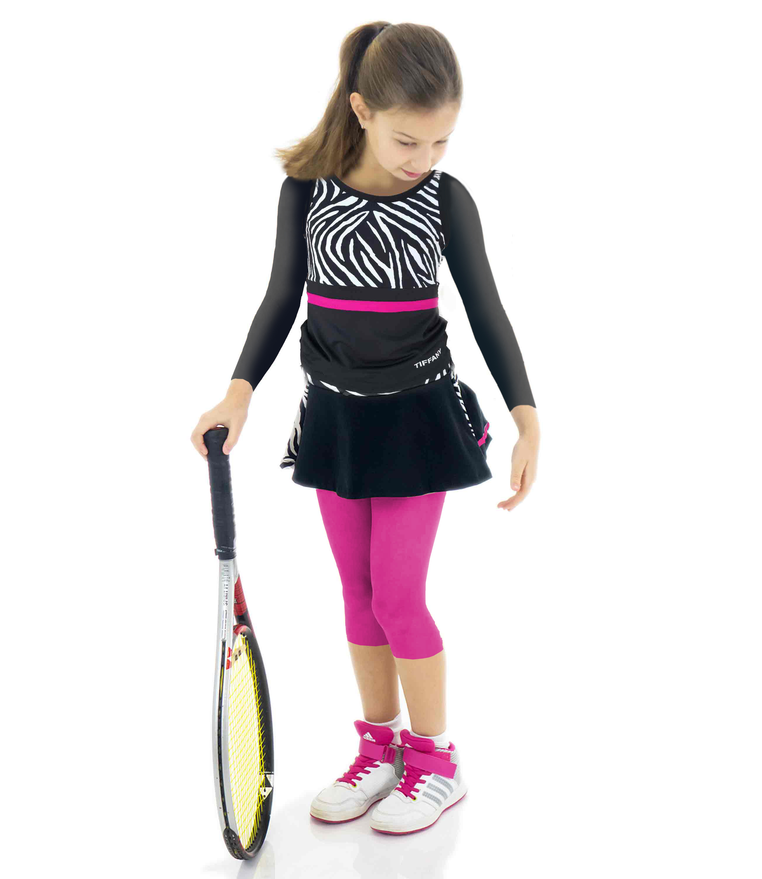 Surname Persona Antagonist Fete :: Gimnastica-dans-tenis :: Costume tenis :: Set Tenis Fusta cu colanti si bluza Zebra III 55700 Surname Persona Antagonist Fete :: Gimnastica-dans-tenis :: Costume tenis :: Set Tenis Fusta cu colanti si bluza Zebra III 55700